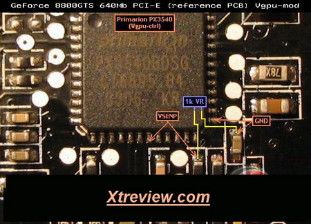Voltmod GPU  GeForce 8800 GTS