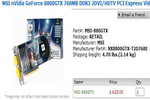 msi geForce 8800 gtx price