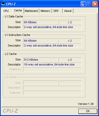 AMD Athlon 64 X2 4800+ 65nm brisbane cache