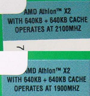 AMD Athlon X2 BE cache volume