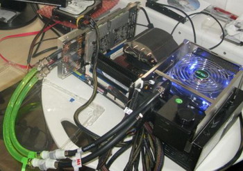 Asus video card Radeon HD 3850 with three gpu