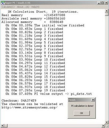 Core 2 extreme QX9650 super pi record 