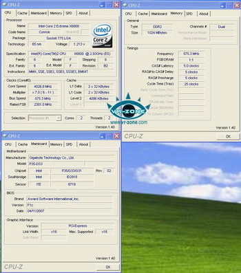 Gigabyte  P35-DS3R overclocking