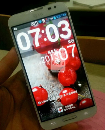 LG Optimus G Pro with a screen diagonal of 5.5 inches