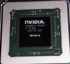 NVIDIA geForce 9800 GTX chip view