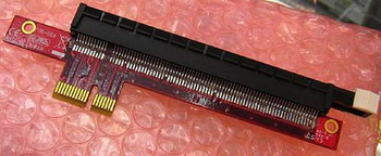 PCI express x16 to PCI express x1 adapters