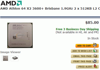 amd 3600+ 65nm brisbane in sale @ newegg