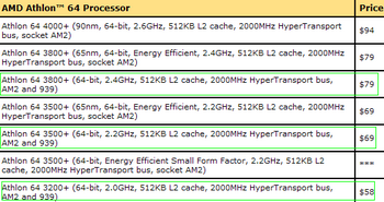 Single core processors athlon 64 socket 939