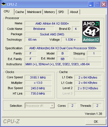 amd brisbane 65nm overclock