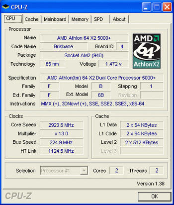 brisbane core overclock -1