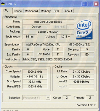 core 2 Duo e6850