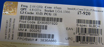 Core i 7 box details
