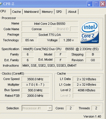 core 2 Duo e6550 overclocking