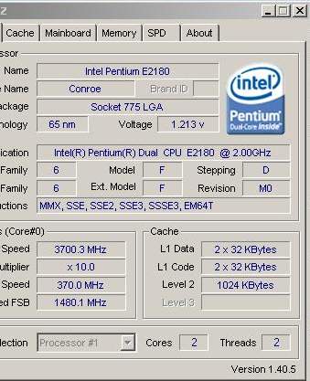 intel pentium e2180