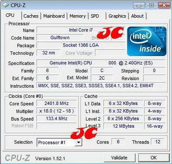 gulftown processors LGA 1366 core i9