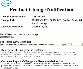 intel D5400XS new SLI- bridge