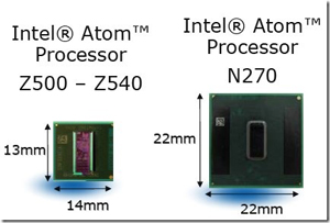 intel atom z500 -z540 n270