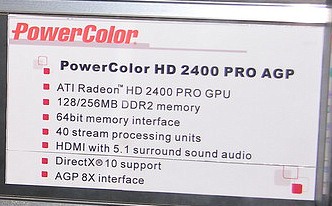 powercolor hd 2400 pro AGP gddr2