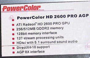 powercolor hd 2600 pro AGP gddr2