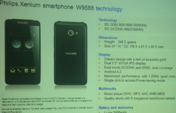 Philips Xenium W9588