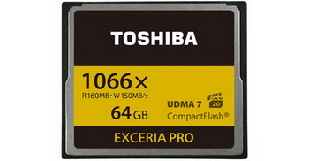 Toshiba Exceria Pro CompactFlash memory cards